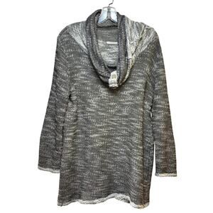 12 PM by Mon Ami Cowl Neck Tunic Top Pullover Women's Large 2 Tone Marled Knit